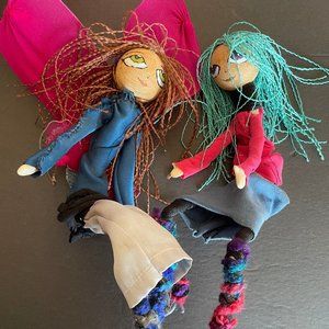 Fairy Figurines made of Recycled Materials